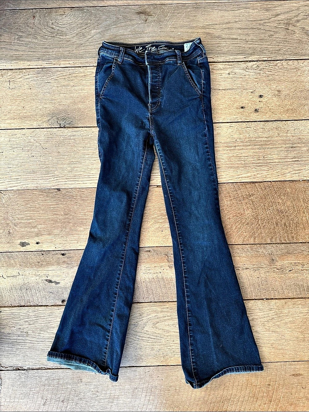 We The Free Penny Pull-On Flare Jeans Blue Waist 27